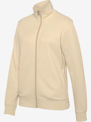 Veste sweat basique, logo imprimé et broderie