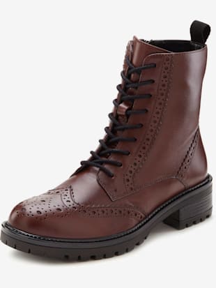 Bottines à lacets en cuir doux (Image 1)