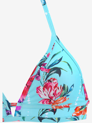 Haut de bikini triangle imprimé floral moderne