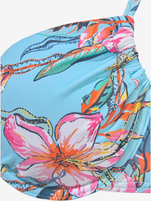 Haut de maillot de bain à armatures design floral