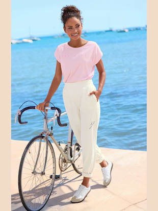 Pantalon molletonné large ceinture smockée élastique (Image 2)