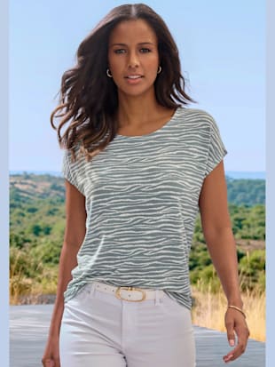 T-shirt à manches courtes imprimé animal tendance (Image 1)
