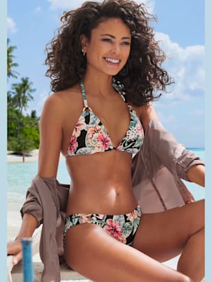 Haut de bikini triangle imprimé floral : chaque pièce est unique (Image 1)