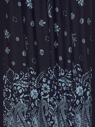 Robe longue robe en jersey avec bordure imprimée