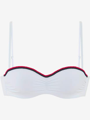 Haut de bikini bandeau à armatures unis tendance avec cordons (Image 5)