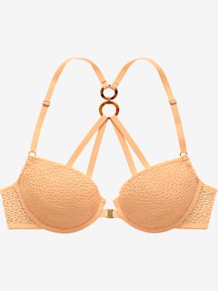 Soutien-gorge push-up féminin, coussinets amovibles et fermeture pratique devant