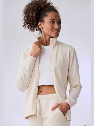 Veste sweat basique, logo imprimé et broderie