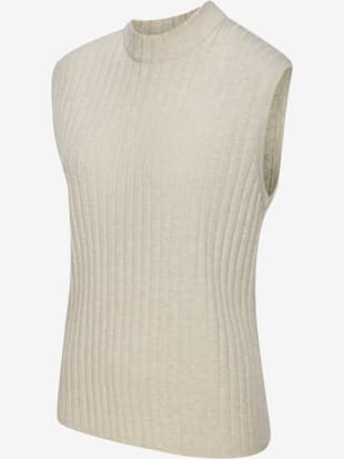 Débardeur en tricot débardeur sans manches en qualité côtelée (Image 3)