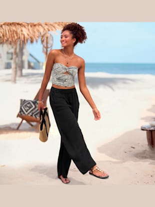 Pantalon large élastique latéral à la ceinture (Image 2)