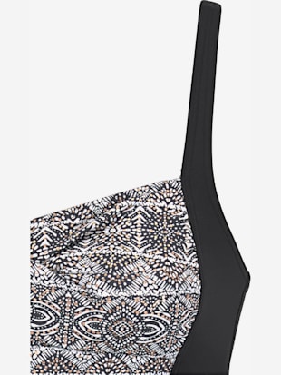 Maillot de bain imprimé abstrait à pois dorés