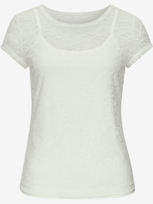 T-shirt en dentelle encolure ronde (Image 4)
