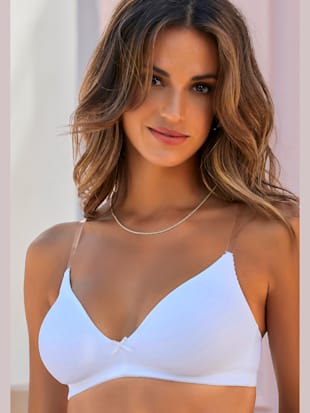 Soutien-gorge spécial t-shirt soft-bra classique avec bretelles transparentes – idéal sous des hauts et robes sans bretelles