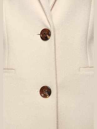 Manteau long, grand col à revers