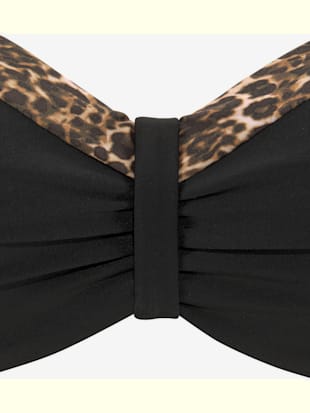 Haut de bikini bandeau à armatures détails léopard modernes