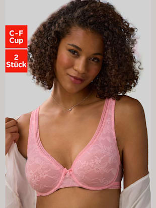 Soutien-gorge spécial t-shirt avec armatures et petit nœud décoratif au centre devant (Image 1)