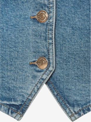 Gilet en jean encolure en v dégagée (Image 4)