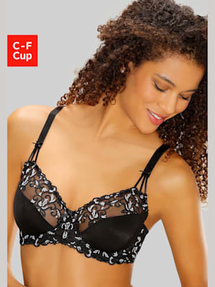 Superbe soutien-gorge à armatures (sans garnissage) avec fine dentelle florale