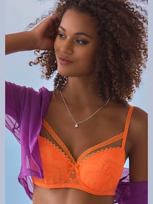 Joli soutien-gorge balconnet à coques avec nœud décoratif et accessoire brillant