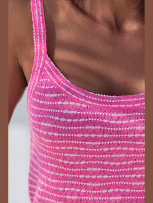 Débardeur en tricot rayures en fils teintés (Image 5)