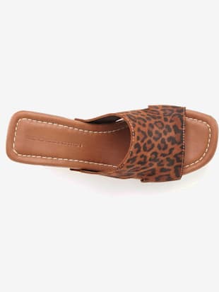 Mules tendance en cuir de qualité et imitation bois mode (Image 3)