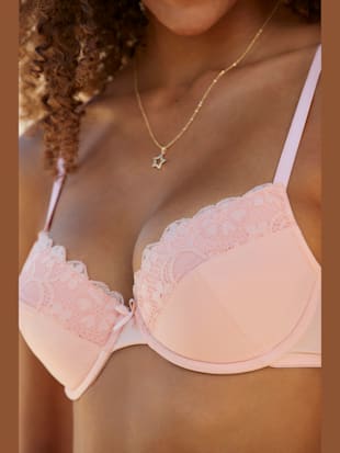 Joli soutien-gorge push-up avec dentelle jacquard douce