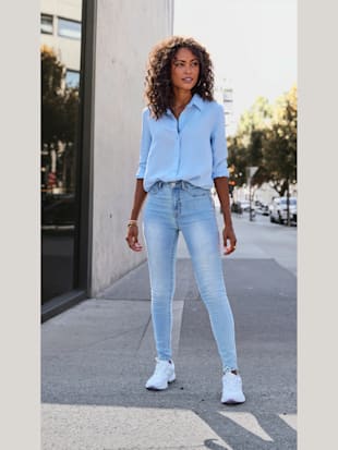 Jegging en jean jegging taille haute, coupe skinny (Image 2)