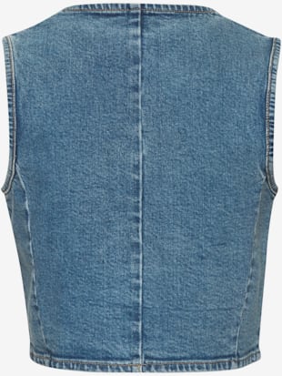 Gilet en jean encolure en v dégagée (Image 5)