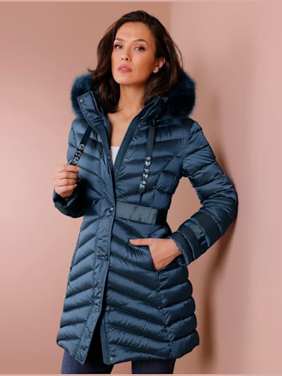 Doudoune Femme Mi-longue Légère Pour Automne/hiver | Matelassée, à Capuche Et Poches | Grande Taille Disponible