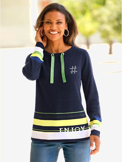 Pull à manches longues petites pierres brillantes fantaisie