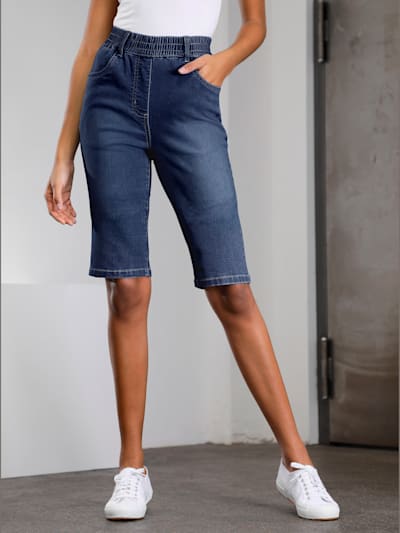 Bermuda en jean ceinture haute