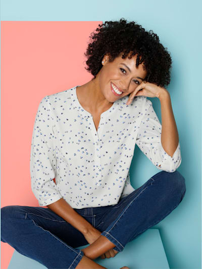 Chemisier motif cœur tendance