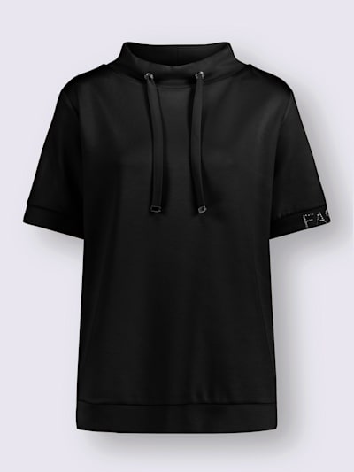 T-shirt à col montant mélange de modal doux