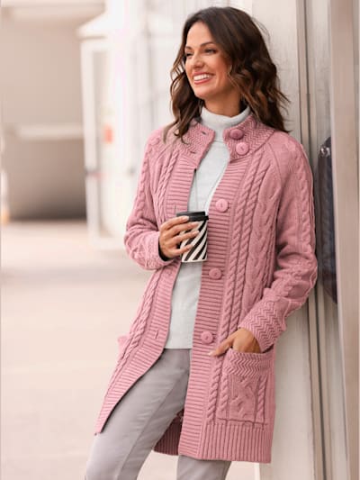 Veste longue en tricot 50% coton