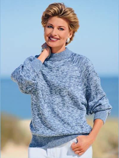 Pull en tricot manches raglan