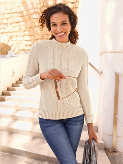 Pull encolure ronde pur coton