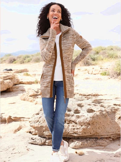 Veste longue en tricot 68% coton