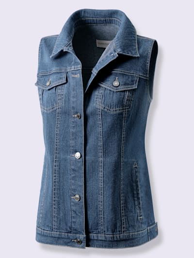 Gilet en jean coton extensible confortable