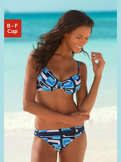 Bikini Femme à Lanières - Haut Push-up Et Culotte Taille Haute - Motif Carreaux Noir