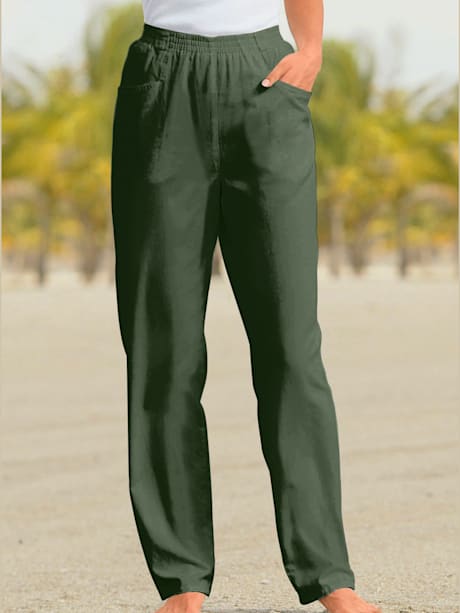 Pantalon coton ceinture élastique