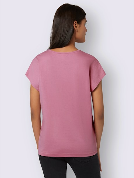 T-shirt à encolure ronde joli imprimé devant
