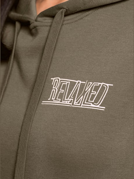 Robe en matière sweat à capuche