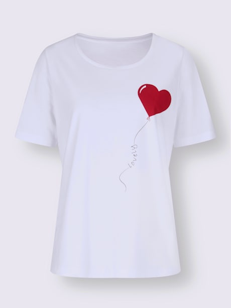 T-shirt imprimé en forme de cœur