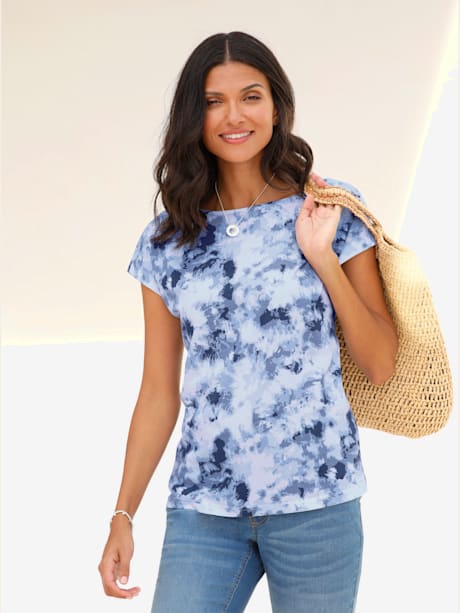 T-shirt imprimé joli aspect batik