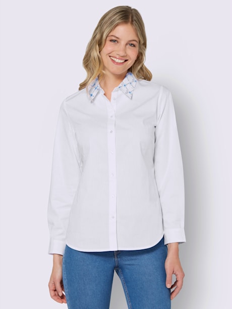 Chemisier broderie au col
