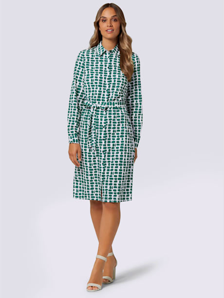 Robe-chemisier manchettes boutonnées