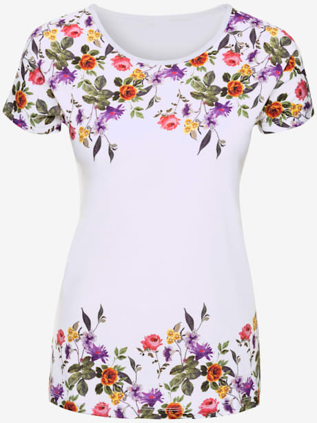 Tshirt avec manches courtes et motif floral original