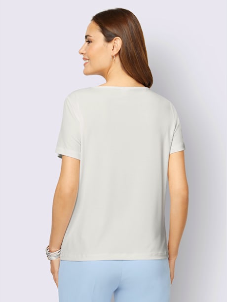 T-shirt à manches courtes nœuds décoratifs à l'encolure