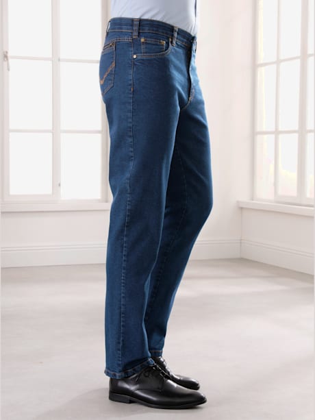 Jean classique à poches, taille élastique