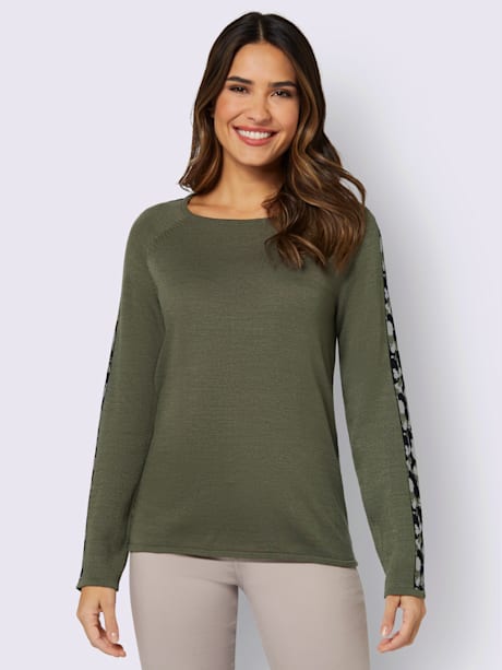 Pull encolure ronde superbe motif jacquard