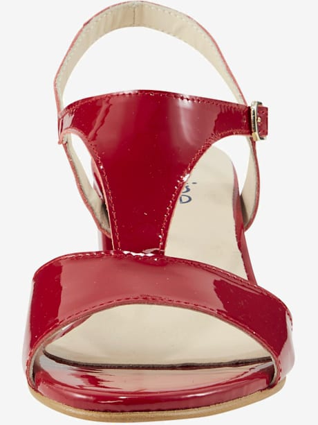 Sandales cuir vachette verni brillant